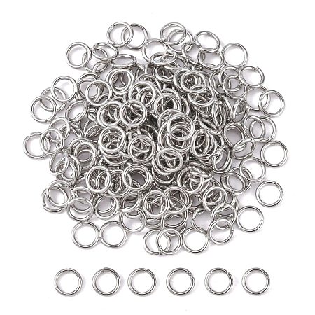 Tarnish Resistant 304 Stainless Steel Open Jump Rings STAS-E067-08-8mm-1