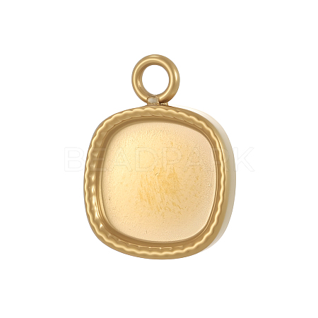 304 Stainless Steel Pendant Cabochon Settings STAS-OY008-75G-1