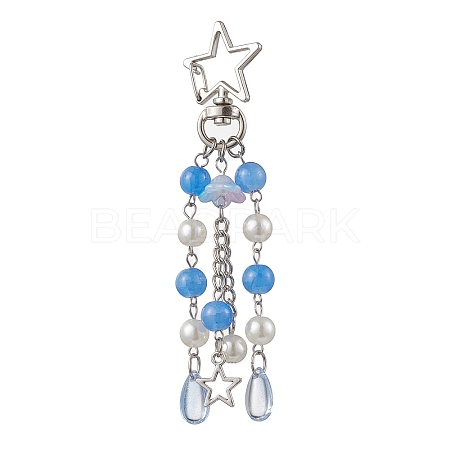 Acrylic & ABS Plastic Pearl Jellyfish Pendant Decorations KEYC-JKC01066-02-1