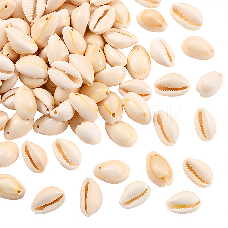 100Pcs Natural Cowrie Shell Beads BSHE-LT0001-03B-1