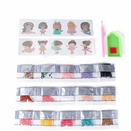 DIY Diamond Painting Stickers Kits For Kids DIY-WH0168-57-1