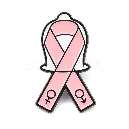 Protecting Awareness Ribbon Enamel Pins LS-JEWB-C048-03B-EB-1