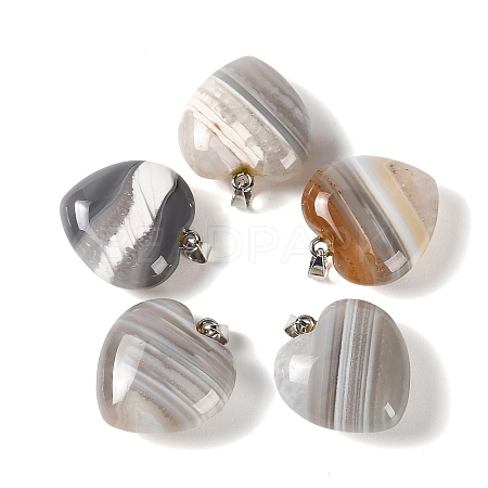 Natural Banded Agate Pendants GG-CBAA0EE-04P-09-1