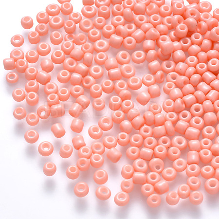 8/0 Baking Paint Glass Round Seed Beads SEED-S036-01B-17-1