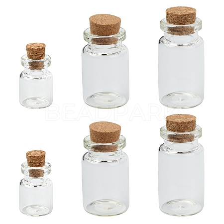 30Pcs 3 Styles Mini Cute Small Glass Jar Glass Bottles AJEW-YW0001-45-1