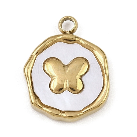 Natural White Shell Pendants STAS-D385-01B-G-1