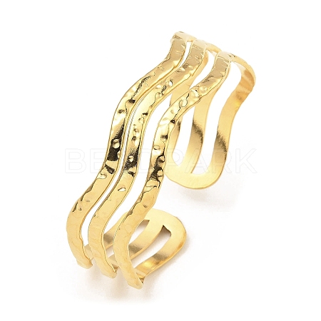 304 Stainless Steel Cuff Bangles BJEW-P302-09G-1