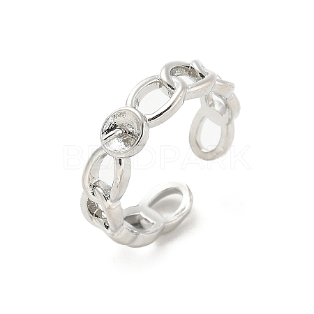 Brass Cup Peg Open Cuff Ring Settings LS-KK-G518-02P-03-1