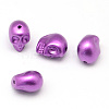 Matte Spray Painted Skull Acrylic Beads X-ACRP-Q017-02-2