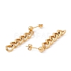 Curb Chains Dangle Stud Earring and Pendant Necklace SJEW-E043-03-7