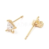 Brass Stud Earring Findings KK-F855-23G-2