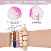   550pcs 11 Colors Gradient ABS Plastic Imitation Pearl Beads KY-PH0001-73-2