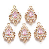 Brass Micro Pave Cubic Zirconia Links Connectors KK-R111-011-A05-1