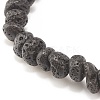Natural Lava Rock Beaded Stretch Bracelet BJEW-JB08294-04-6
