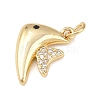 Brass Micro Pave Cubic Zirconia Pendants KK-H525-01B-G-2