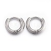 Tarnish Resistant 202 Stainless Steel Huggie Hoop Earrings X-EJEW-L205-02F-P-1