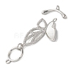 Brass Micro Pave Clear Cubic Zirconia Toggle Clasps KK-N254-86P-3