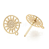 Brass Stud Earring Findings KK-S345-259-2