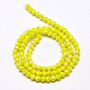 Faceted Round Full Rainbow Plated Electroplate Glass Beads Strands EGLA-J130-FR05-3