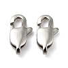 Tarnish Resistant 304 Stainless Steel Lobster Claw Clasps STAS-K13-1