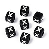 Initial Acrylic Horizontal Hole Beads OACR-ZX006-35X-1