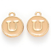 Golden Plated Alloy Enamel Charms ENAM-S118-06U-1