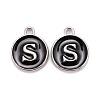 Platinum Plated Alloy Charms X-ENAM-S118-02S-P-1
