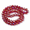 Electroplate Transparent Glass Beads Strands EGLA-N002-34B-C11-2