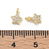 Brass Micro Pave Clear Cubic Zirconia Charms CU-CBA9FFD-04G-3