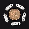 Silver Color Plated Hexagon Brass Grade A Rhinestone Bridge Spacers X-RB-H236-S-3