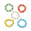 Glass Beaded Stretch Finger Rings for Women RJEW-JR00595-1