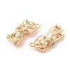 Brass with Glass Pendants KK-G468-35G-2