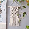 Cotton Cord Macrame Woven Wall Hanging HJEW-C010-19-1