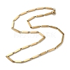 201 Stainless Steel Bar Link Chain Necklaces for Men Women NJEW-G112-07F-G-1