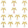 14Pcs 7 Colors Baking Paint Handmade Lampwork Crake Pendants PALLOY-TA00156-3