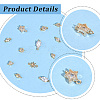24Pcs 8 Styles Brass Pave Cubic Zirconia Connector Charms KK-BBC0028-50-7