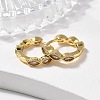 Brass Micro Pave Cubic Zirconia Huggie Hoop Earrings EJEW-K083-34G-B-2