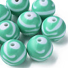 Opaque Striped Acrylic Beads MACR-S373-27C-11-7