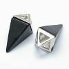 Natural Obsidian Pendants KK-E757-D-10P-2
