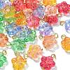 30Pcs 5 Colors Handmade Lampwork Charms PALLOY-CJ0002-66-6