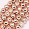 Electroplate Glass Beads Strands X-EGLA-G017-10mm-A01-1