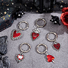 Gothic Heart Alloy Enamel Shoes Charms HJEW-GO00051-4