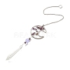 Amethyst Pendant Decoration AJEW-P098-05P-1