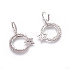 (Jewelry Parties Factory Sale)Brass Cubic Zirconia Hoop Earrings EJEW-O084-04P-1