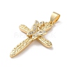 Brass Micro Pave Cubic Zirconia Pendants KK-A212-08E-G-2