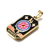 Tarot 304 Stainless Steel Enamel Pendants STAS-M119-09I-G-3