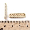 Brass Micro Pave Clear Cubic Zirconia Multi-Strands Links X-KK-B082-16G-2