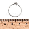 304 Stainless Steel Finger Ring Rhinestone Settings STAS-H237-01B-P-2
