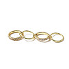 Brass Micro Pave Cubic Zirconia Finger Rings RJEW-P166-12G-01-4