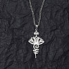 Non-Tarnish 201 Stainless Steel Pendant Necklaces for Man NJEW-Q336-02A-P-2